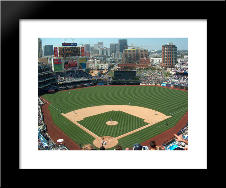 Petco Park 20x24 Black Modern Wood Framed Art Print Poster