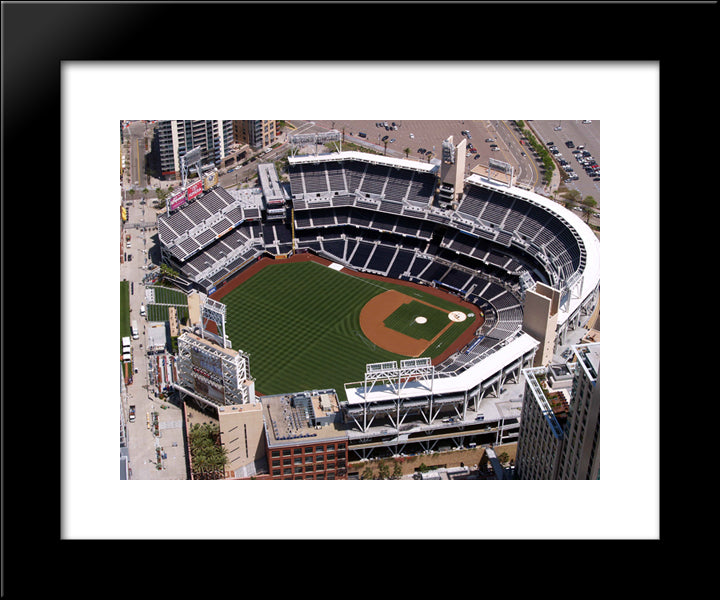 Petco Park 20x24 Black Modern Wood Framed Art Print Poster