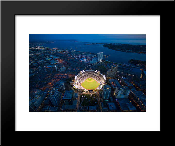 Petco Park 20x24 Black Modern Wood Framed Art Print Poster