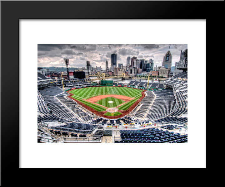 Pnc Park 20x24 Black Modern Wood Framed Art Print Poster