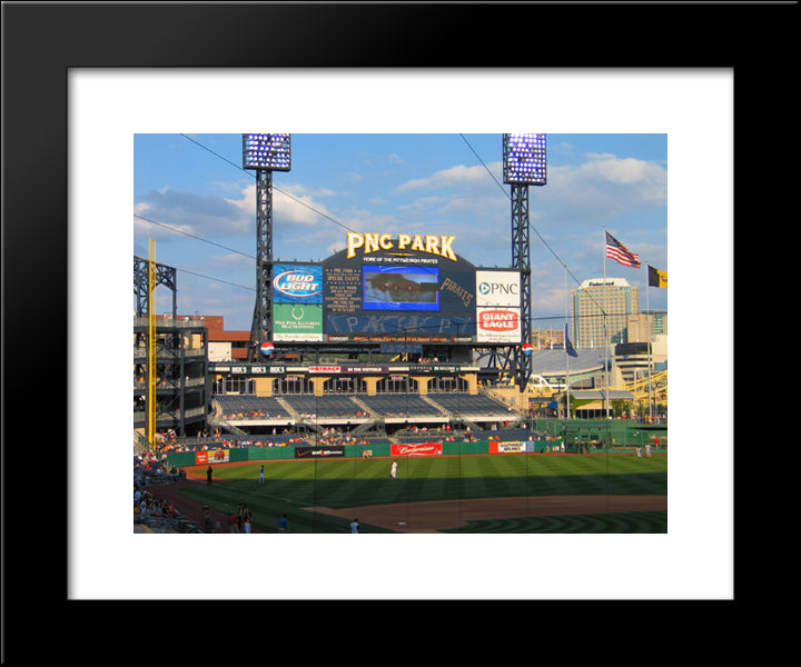 Pnc Park 20x24 Black Modern Wood Framed Art Print Poster