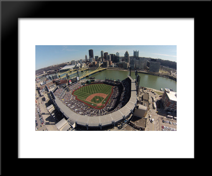 Pnc Park 20x24 Black Modern Wood Framed Art Print Poster