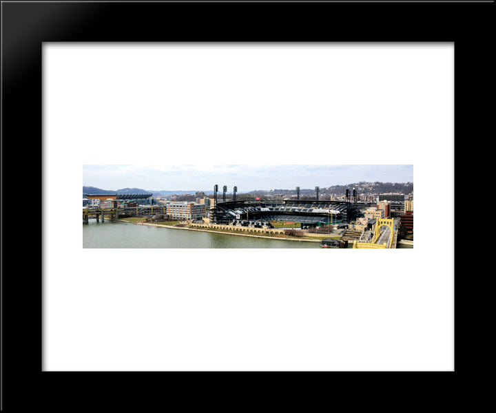 Pnc Park 20x24 Black Modern Wood Framed Art Print Poster