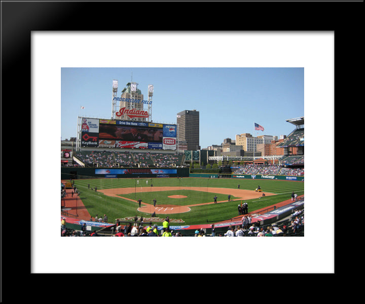 Progressive Field 20x24 Black Modern Wood Framed Art Print Poster