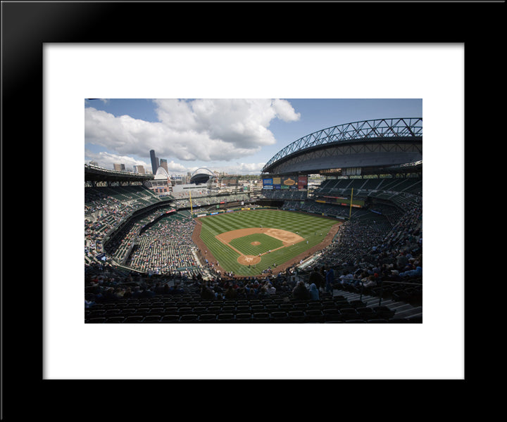 Safeco Field 20x24 Black Modern Wood Framed Art Print Poster