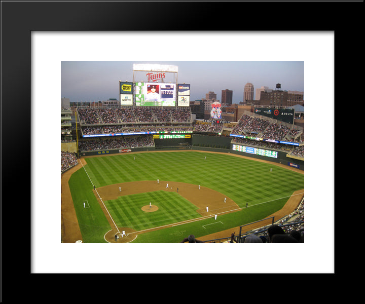 Target Field 20x24 Black Modern Wood Framed Art Print Poster