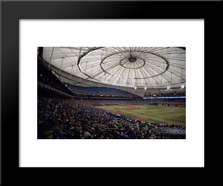 Tropicana Field 20x24 Black Modern Wood Framed Art Print Poster