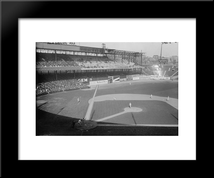 Polo Grounds 20x24 Black Modern Wood Framed Art Print Poster