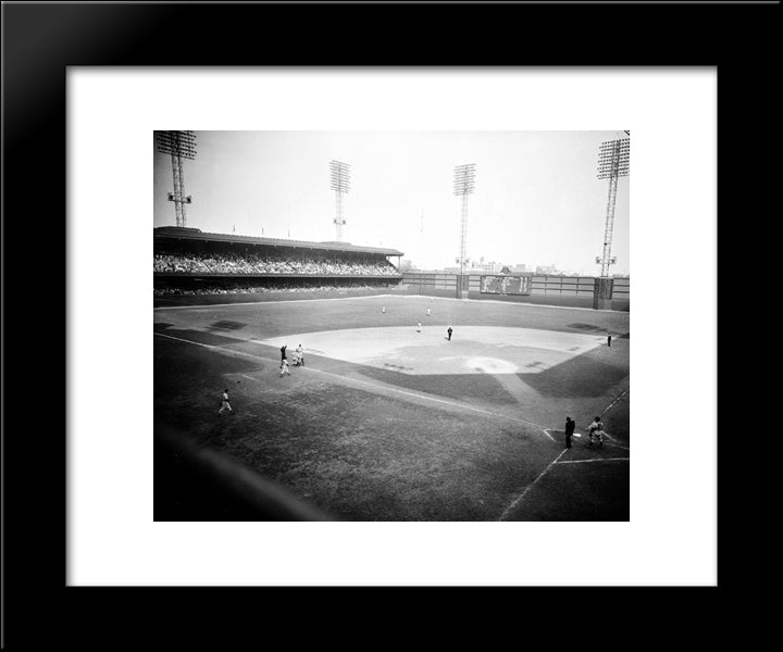 Shibe Park 20x24 Black Modern Wood Framed Art Print Poster