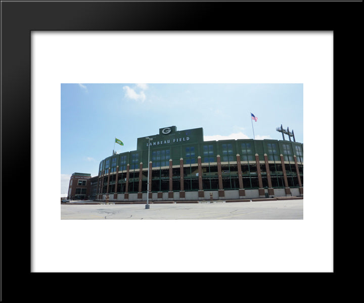 Lambeau Field 20x24 Black Modern Wood Framed Art Print Poster