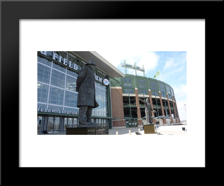 Lambeau Field 20x24 Black Modern Wood Framed Art Print Poster