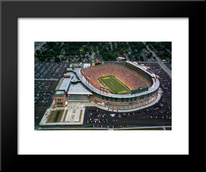 Lambeau Field 20x24 Black Modern Wood Framed Art Print Poster