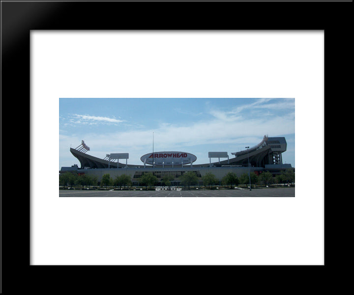 Arrowhead Stadium 20x24 Black Modern Wood Framed Art Print Poster