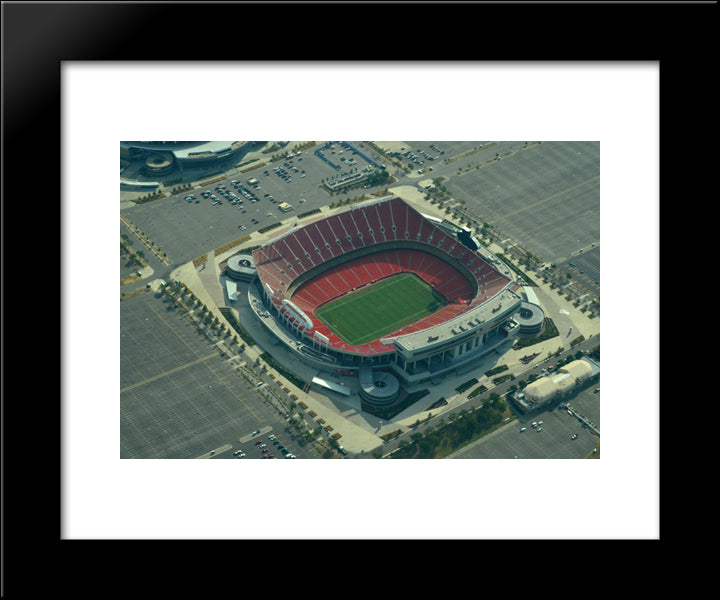 Arrowhead Stadium 20x24 Black Modern Wood Framed Art Print Poster