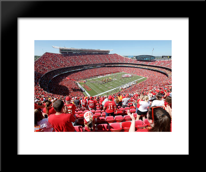 Arrowhead Stadium 20x24 Black Modern Wood Framed Art Print Poster