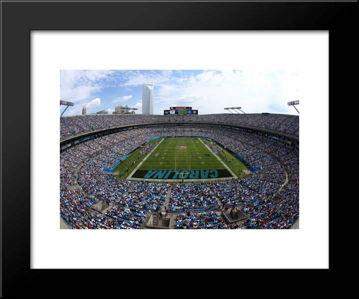 Bank Of America Stadium 20x24 Black Modern Wood Framed Art Print Poster