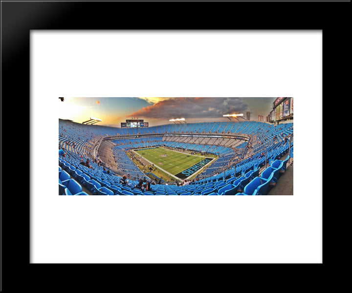 Bank Of America Stadium 20x24 Black Modern Wood Framed Art Print Poster