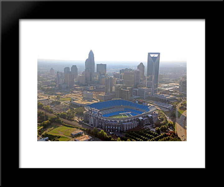 Bank Of America Stadium 20x24 Black Modern Wood Framed Art Print Poster