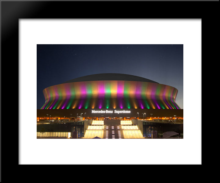 Mercedes Benz Superdome 20x24 Black Modern Wood Framed Art Print Poster