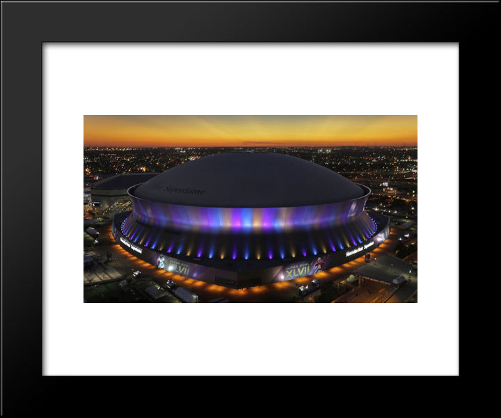 Mercedes Benz Superdome 20x24 Black Modern Wood Framed Art Print Poster