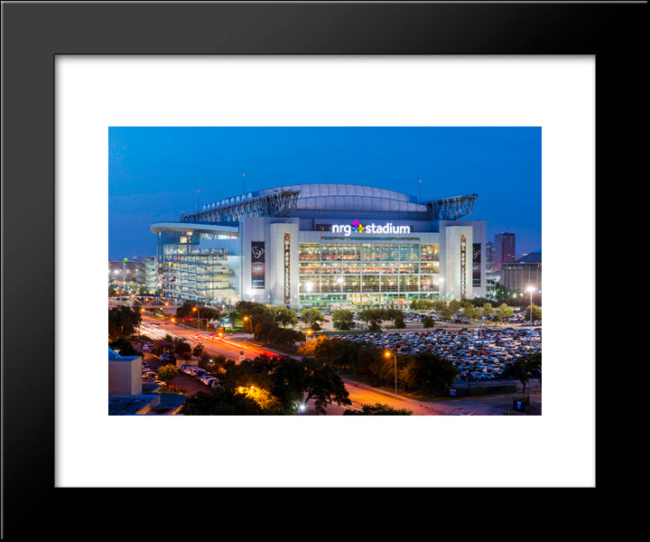 Nrg Stadium 20x24 Black Modern Wood Framed Art Print Poster
