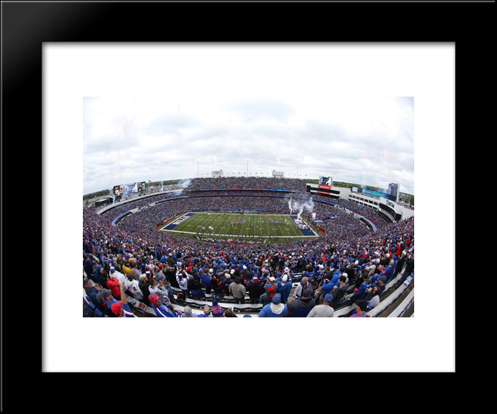 New Era Field 20x24 Black Modern Wood Framed Art Print Poster