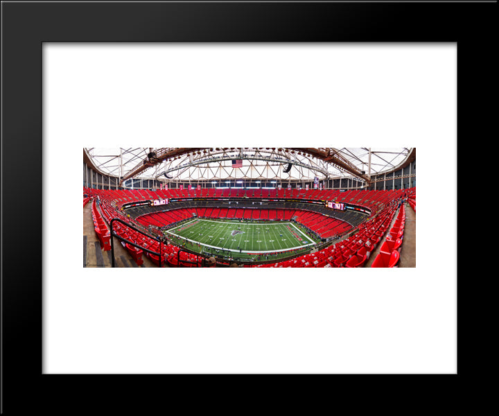 Georgia Dome 20x24 Black Modern Wood Framed Art Print Poster