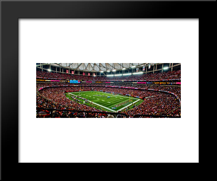 Georgia Dome 20x24 Black Modern Wood Framed Art Print Poster