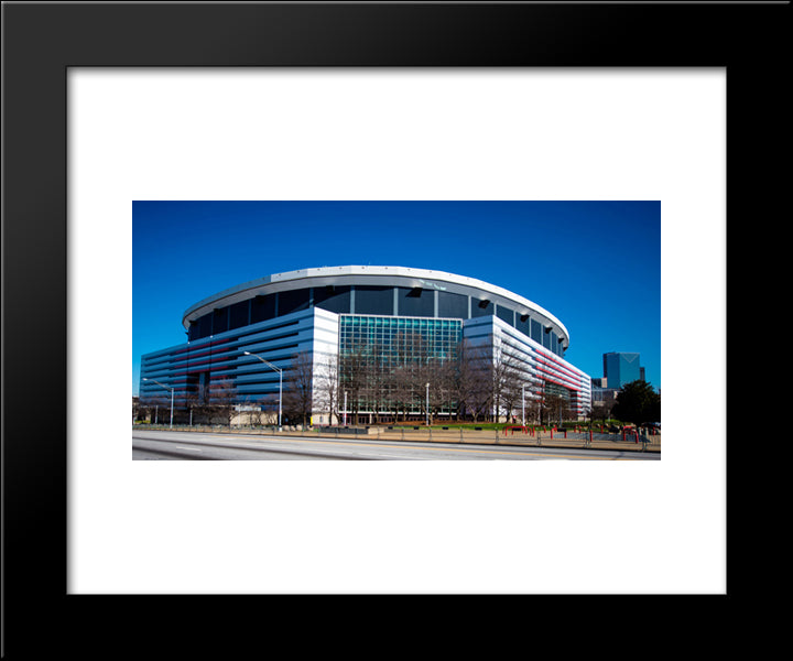 Georgia Dome 20x24 Black Modern Wood Framed Art Print Poster