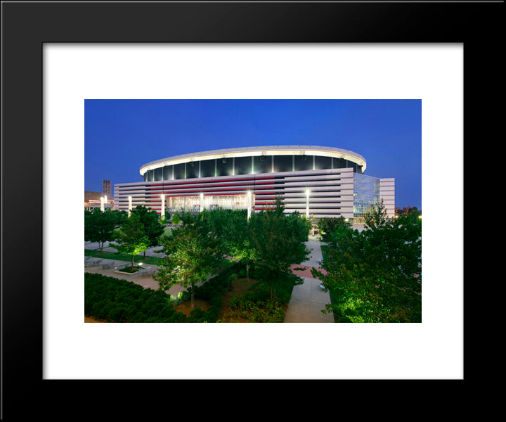 Georgia Dome 20x24 Black Modern Wood Framed Art Print Poster