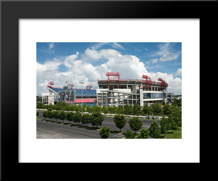 Nissan Stadium 20x24 Black Modern Wood Framed Art Print Poster