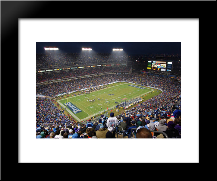 Nissan Stadium 20x24 Black Modern Wood Framed Art Print Poster