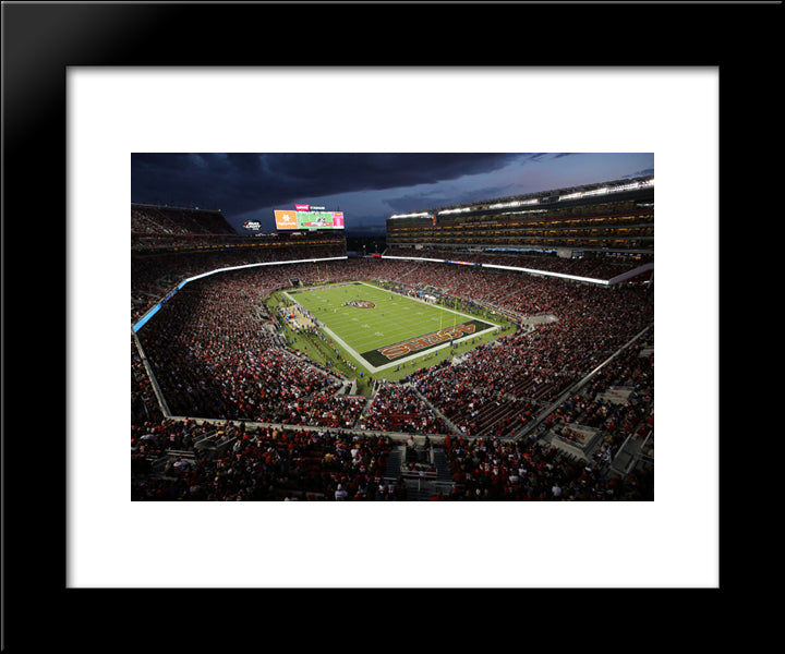 Levi'S Stadium 20x24 Black Modern Wood Framed Art Print Poster