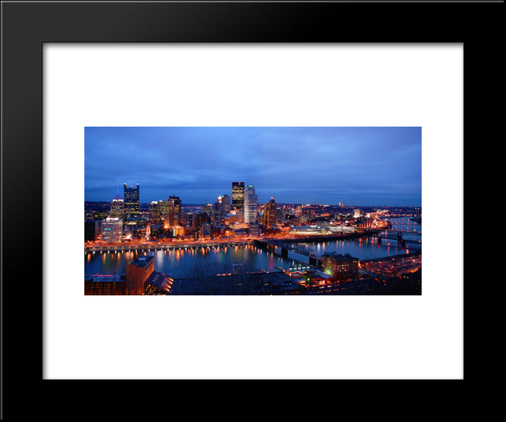 Heinz Field 20x24 Black Modern Wood Framed Art Print Poster