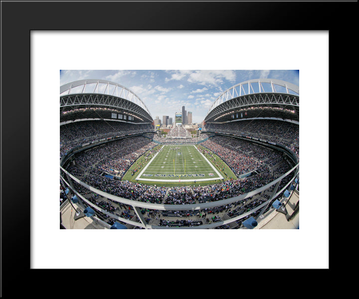 Centurylink Field 20x24 Black Modern Wood Framed Art Print Poster