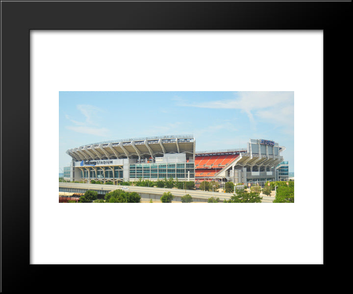 Firstenergy Stadium 20x24 Black Modern Wood Framed Art Print Poster