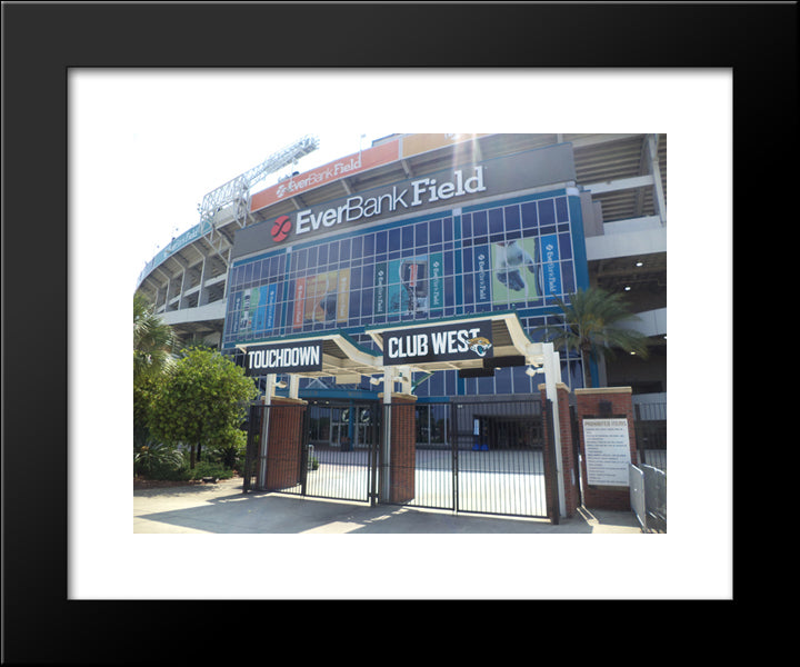 Everbank Field 20x24 Black Modern Wood Framed Art Print Poster