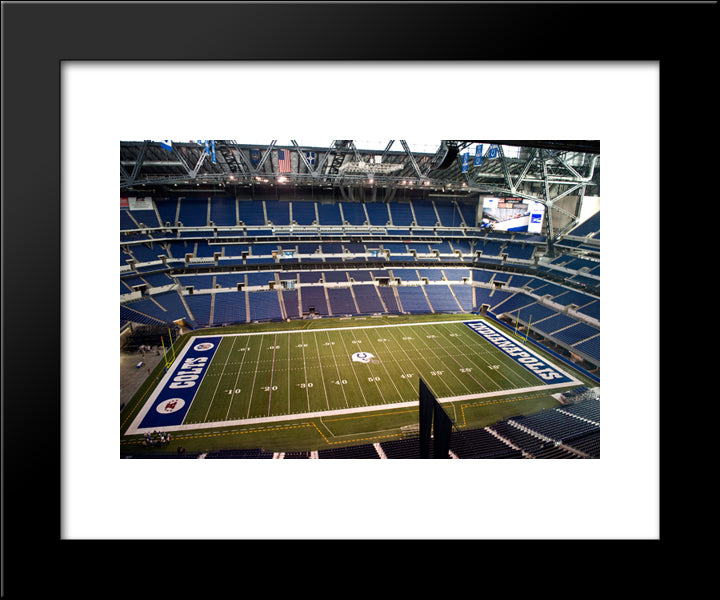 Lucas Oil Stadium 20x24 Black Modern Wood Framed Art Print Poster