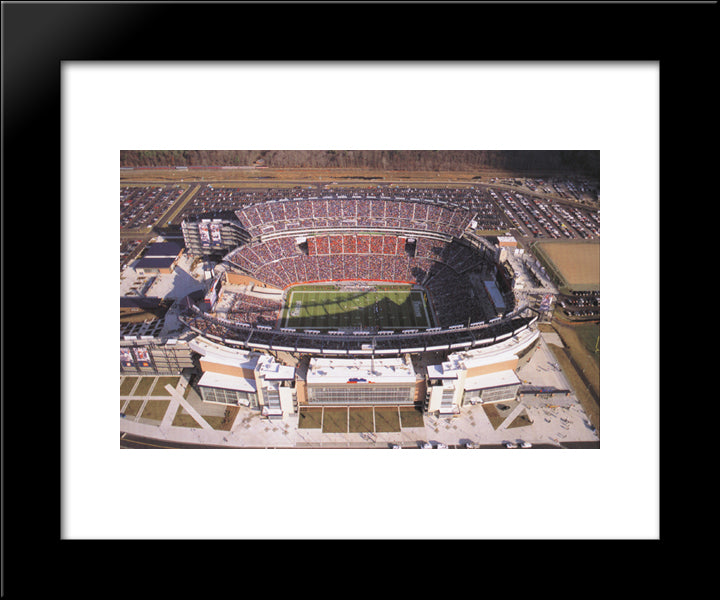 Gillette Stadium 20x24 Black Modern Wood Framed Art Print Poster