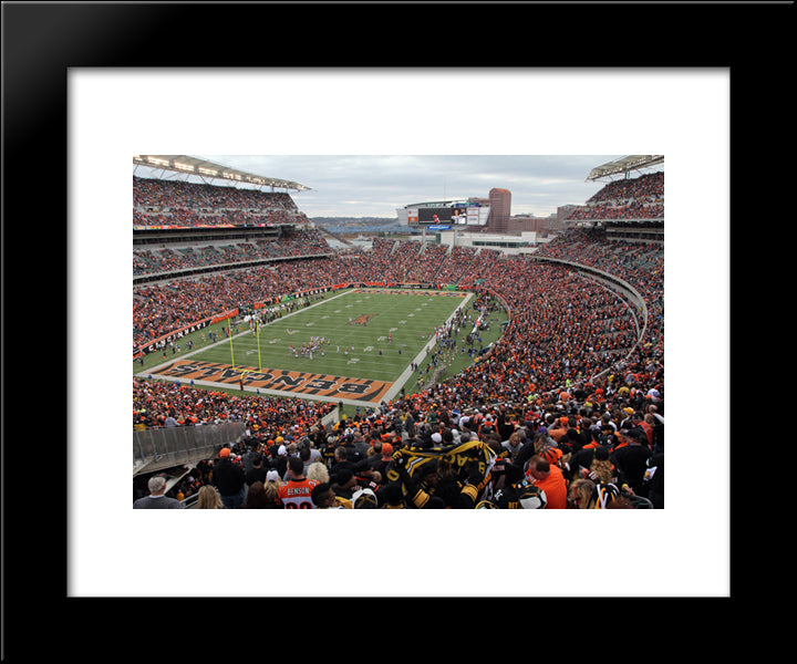 Paul Brown Stadium 20x24 Black Modern Wood Framed Art Print Poster