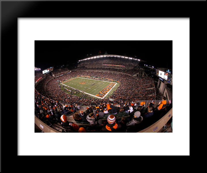 Paul Brown Stadium 20x24 Black Modern Wood Framed Art Print Poster