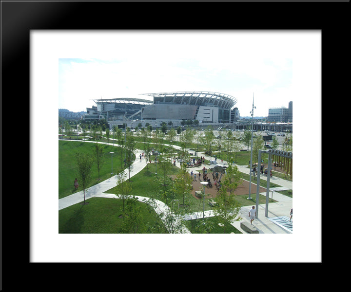Paul Brown Stadium 20x24 Black Modern Wood Framed Art Print Poster