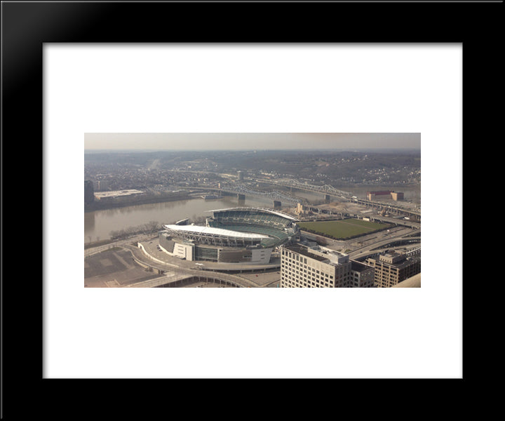 Paul Brown Stadium 20x24 Black Modern Wood Framed Art Print Poster