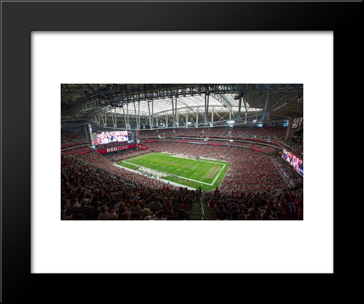 University Of Phoenix Stadium 20x24 Black Modern Wood Framed Art Print Poster