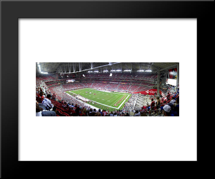 University Of Phoenix Stadium 20x24 Black Modern Wood Framed Art Print Poster