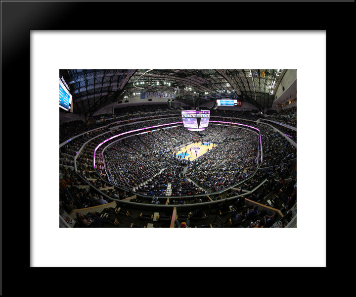 American Airlines Arena 20x24 Black Modern Wood Framed Art Print Poster