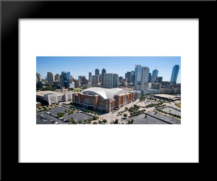 American Airlines Center 20x24 Black Modern Wood Framed Art Print Poster