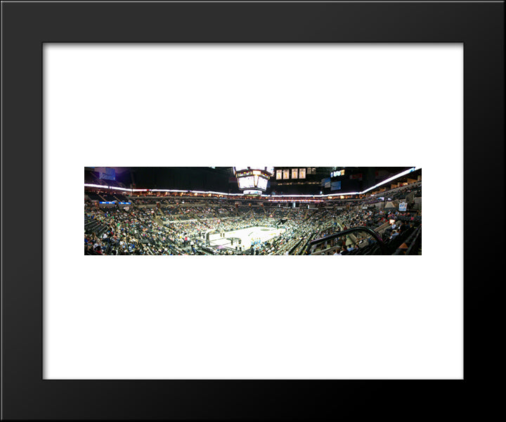 At&T Center 20x24 Black Modern Wood Framed Art Print Poster