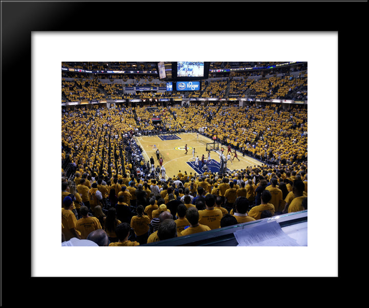 Bankers Life Fieldhouse 20x24 Black Modern Wood Framed Art Print Poster