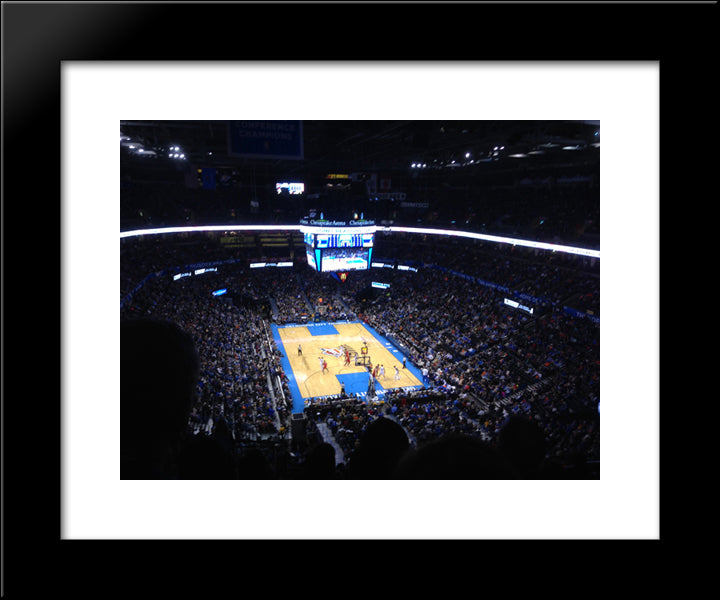 Chesapeake Energy Arena 20x24 Black Modern Wood Framed Art Print Poster